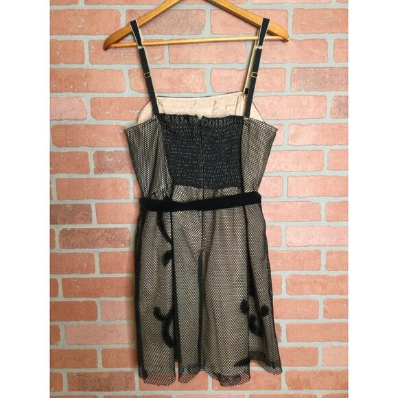 ASOS Embroidered Mesh Overlay Bustier Dress Black Whimsigoth Fairygrunge 12 - Picture 2 of 14